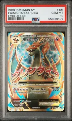 PSA 10 - 2016 Pokemon XY Evolutions CHARIZARD EX #101 (6402) - Image 1
