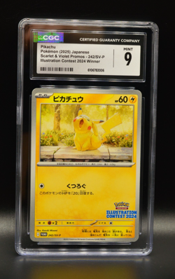 Pikachu Illustration Contest Promo CGC 9 PSA Pokemon 242/SV-P 2024 Japanese - Image 1
