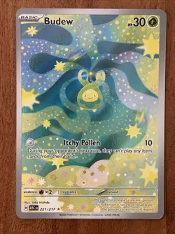 Pokemon TCG Budew 221/217 Ascended Heroes Illustration Rare NM Card - Image 1