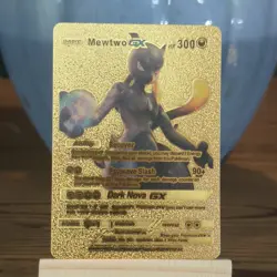 Mewtwo GX Gold Foil Fan Art Pokemon Card - Image 1