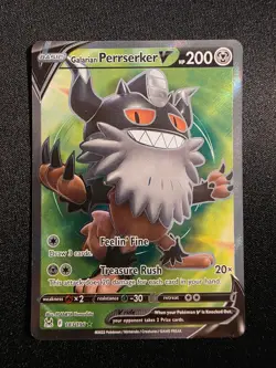 Galarian Perrserker V 183/196 Lost Origin Ultra Rare Holo Lightly Played - Image 1