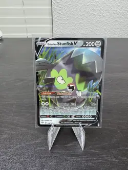Galarian Stunfisk V 128/189 SWSH03: Darkness Ablaze Ultra Rare Near Mint - Image 1