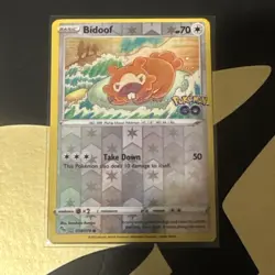 Bidoof 059/078 – Peelable Ditto Reverse Holo – Pokemon GO - Sword & Shield - Image 1