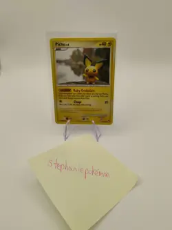 Pokemon Pichu Lv.6 #93/123 Mysterious Treasures 2007 - Image 4