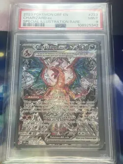 2023 Charizard EX Pokemon Obsidian Flame 223/197 Special Illustration Rare PSA 9 - Image 1