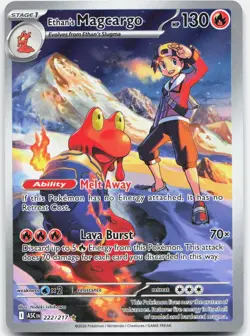 Pokemon Ethan's Magcargo 222/217 Illustration Rare Ascended Heroes Pokemon NM - Image 1