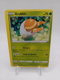 Grubbin 015/159 Crown Zenith MISCUT Pokemon Card NM - Image 1