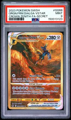 2023 Pokemon Sword & Shield Crown Zenith GG68 Origin Forme Dialga PSA 9 - 3123 - Image 1