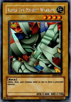 Yugioh Alpha the Magnet Warrior DOR-001 Secret Rare NM - Image 1