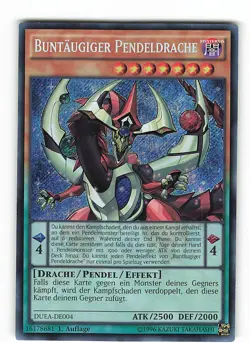Yugioh BUNTAUGIGER PENDELDRACHE , duea-de004 Secret Rare deutsch Exc 1. Auflage - Image 1