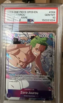 2024 ONE PIECE OP09-EMPERORS IN THE NEW WORLD TREASURE RARE ZORO-JUUROU PSA 10 - Image 4