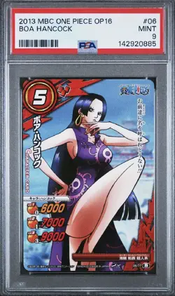 PSA 9 2013 MIRACLE BATTLE CARDDASS ONE PIECE OP16 06 BOA HANCOCK - Image 1