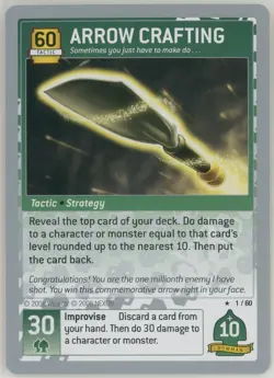 Maplestory iTCG NPC Heroes - Arrow Crafting 1/60 Rare Tactic Card - WOTC 2008 - Image 1