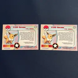 EEVEE #133 Pokemon Card TCG Topps TV Animation both (SET OF 2) 1 foil holo - Image 3