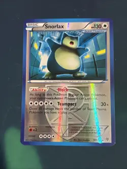 Pokemon TCG Snorlax Team Plasma Reverse Holo Card 101/135 Plasma Storm Near Mint - Image 1