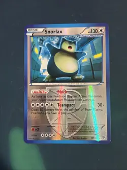 Pokemon TCG Snorlax Team Plasma Reverse Holo Card 101/135 Plasma Storm Near Mint - Image 2
