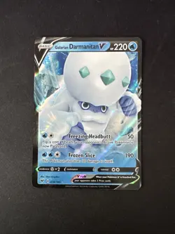 Galarian Darmanitan V - 036/185 - Pokemon Vivid Voltage Sword Shield Card NM - Image 1