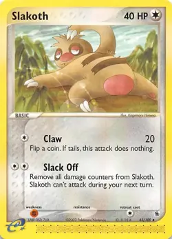 Pokemon TCG Slakoth 45/109 LP BUY 2 CARDS GET 1 FREE!! - Image 1