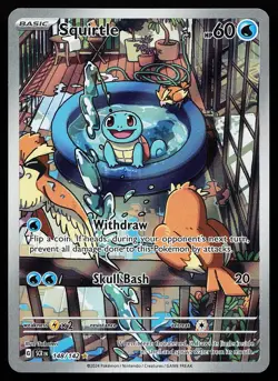Squirtle 148/142 Holo Illustration Rare Stellar Crown Pokemon Card - Image 1