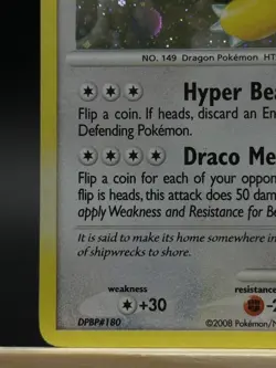 Pokemon Legends Awakened Dragonite Holo Rare Card 2/146 2008 - Image 5