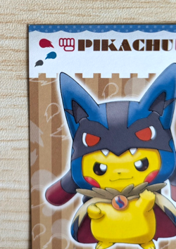 Poncho Pikachu Mega Lucario Business Card Pokemon Canter Japan 2015 - Image 2