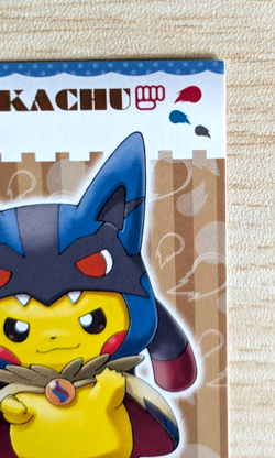 Poncho Pikachu Mega Lucario Business Card Pokemon Canter Japan 2015 - Image 3