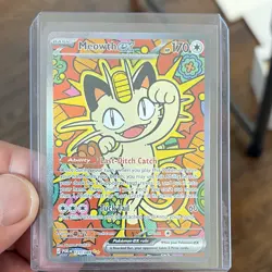Pokemon Meowth EX Full Art Holo 170 HP Basic Card 121/088 POR Set - Image 1