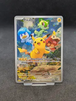 Pokemon Pikachu SVP027 Black Star Promo Scarlet & Violet Holo Card NM/M - Image 1
