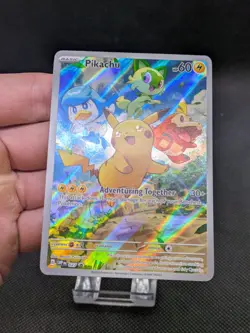 Pokemon Pikachu SVP027 Black Star Promo Scarlet & Violet Holo Card NM/M - Image 3