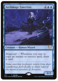 MTG - 1 x FOIL Bundle Promo Archmage Emeritus - Rare - Strixhaven (STX) - M/NM - Image 1