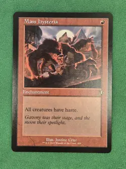 MTG Mass Hysteria (Retro Frame) Innistrad Remastered - Magic The Gathering - Image 3