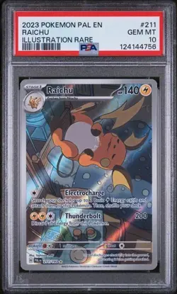 2023 POKEMON PAL EN-PALDEA EVOLVED ILLUSTRATION RARE #211 RAICHU PSA 10 - Image 1