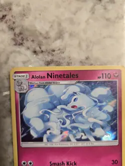 Alolan Ninetales - SM128 Black Star Promo Sun & Moon Promo Pokemon MP - Image 3