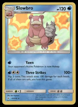 Slowbro 43/214 Holo Rare Unbroken Bonds Pokemon Holo Lightly Played - Image 1