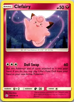 Clefairy 144/236 Uncommon Cosmic Eclipse Pokemon Near Mint - Image 1