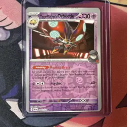 Pokemon MISPRINT Team Rocket’s Orbeetle 089/182 Reverse Holo Destined Rivals NM - Image 1