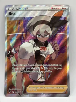 Bea (Full Art) 180/185 Pokemon SWSH04: Vivid Voltage Holo Ultra Rare Mint - Image 1