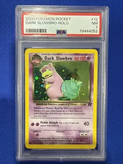 2000 Pokemon Rocket Dark Slowbro-Holo #12 PSA NM 7 - Image 1
