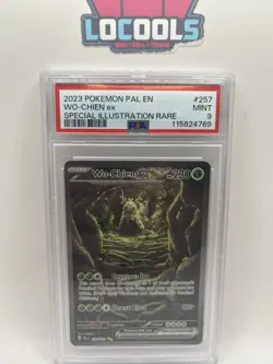 2023 POKEMON PAL EN-PALDEA EV #257 WO-CHIEN EX SPECIAL ILLUSTRATION RARE PSA 9 - Image 1