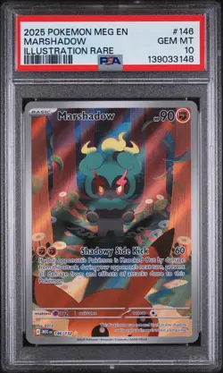 Marshadow 146/132 Illustration Rare Meg En-mega Evolution Pokemon PSA 10 - Image 1