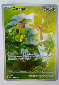 Pokemon Caterpie 172/165 Sv: Scarlet & Violet 151 Holo Illustration Rare (NM) - Image 1
