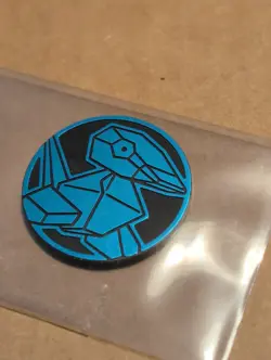 Pokemon Dark Blue Porygon Mini Coin From 151 Chinese - Image 1