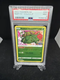 Pokemon TCG Radiant Venusaur #004/078 2022 Pokemon Go PSA 9 Mint - Image 1