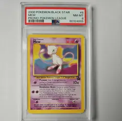 Mew 2000 Pokemon Black Star Promo #8 Pokemon League PSA 8 English - Image 1