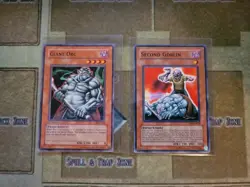 YUGIOH SECOND GOBLIN DR1 UNLIMITED NM + GIANT ORC MFC 1ST ED COMMON VLP - Image 1