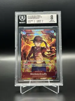 MONKEY D LUFFY ST10-006 BGS 8 NEAR MINT One Piece TREASURE BOOSTERS SET - Image 2
