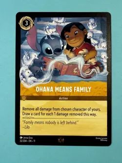 Disney Lorcana Winterspell 32/204 Ohana Means Family Legendary non foil - Image 1