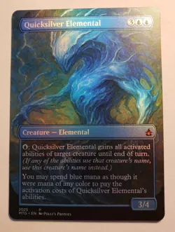 Quicksilver Elemental FOIL Proxy Card with Custom Fantasy Painted Art Design - Image 2