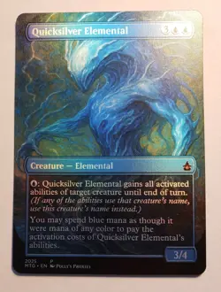 Quicksilver Elemental FOIL Proxy Card with Custom Fantasy Painted Art Design - Image 3