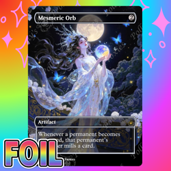 Mesmeric Orb FOIL Proxy Card with Custom Anime Fantasy Art - Image 1